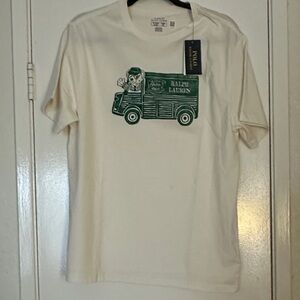 Ralph Lauren Ivory Tee with Forest Graphic